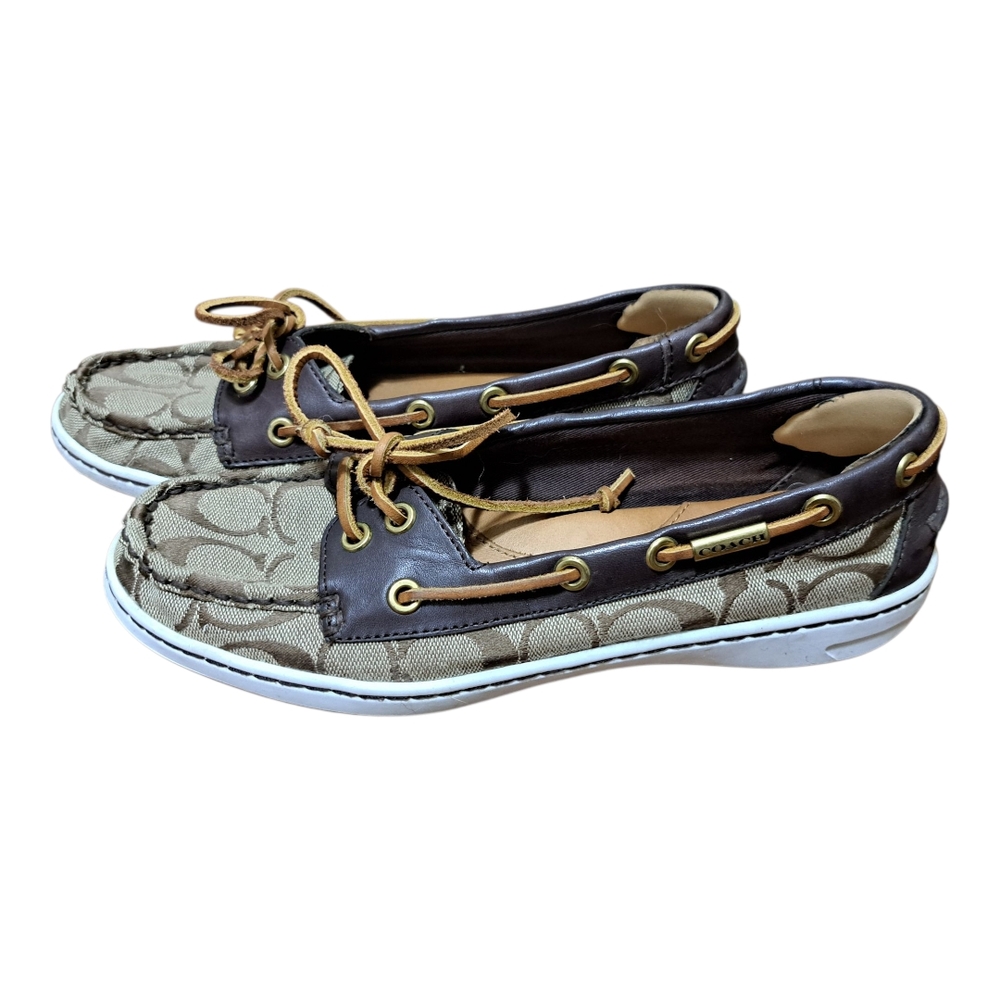Coach Women's Brown Boat Shoes